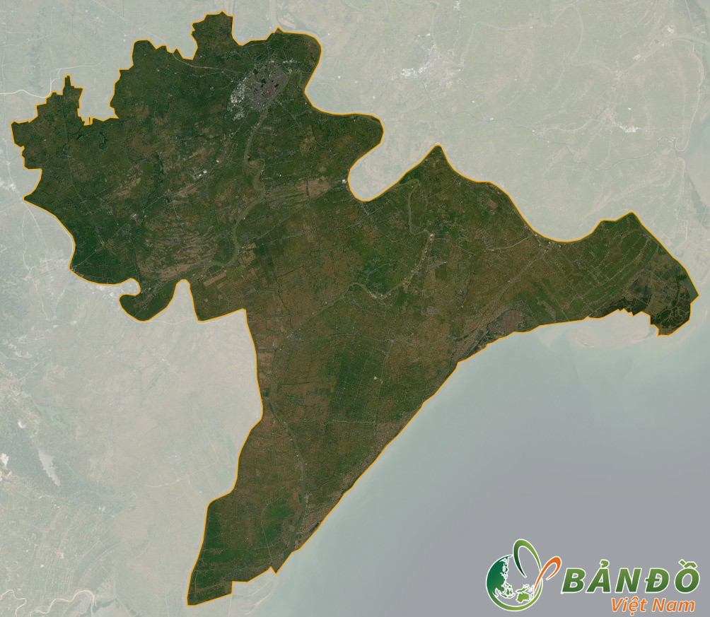 Bản đồ tỉnh Nam Định ở vệ tinh