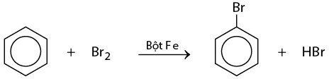 benzen phản ứng với brom