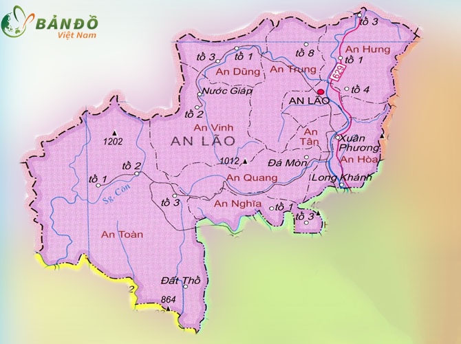 Bản đồ hành chính các xã tại huyện An Lão