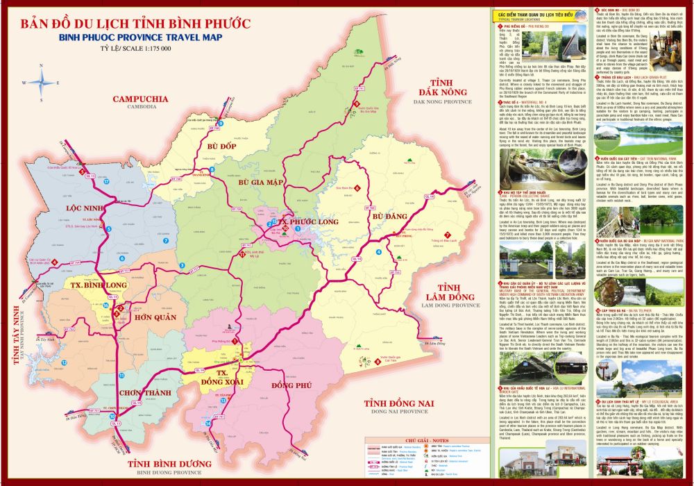Bản đồ du lịch Tỉnh Bình Phước Trang 1