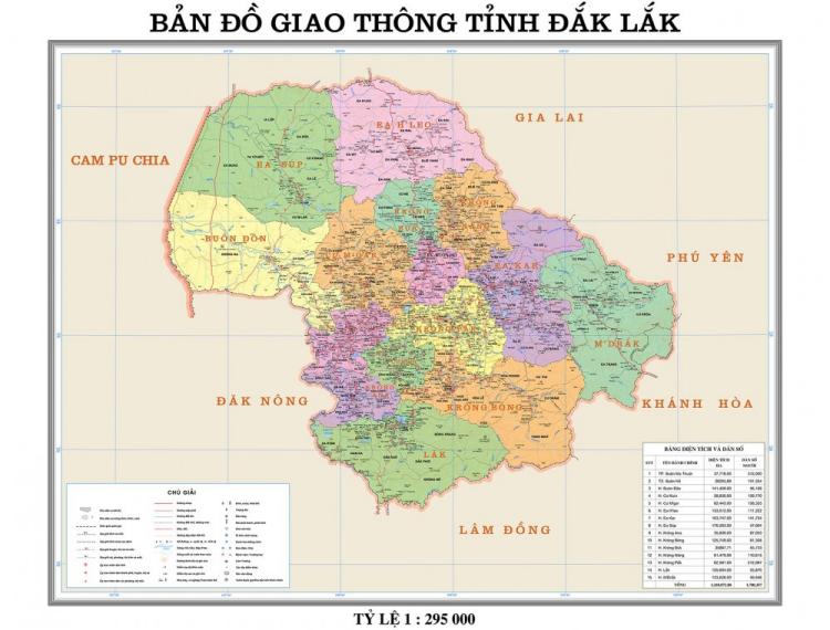 Bản đồ giao thông tỉnh Daklak