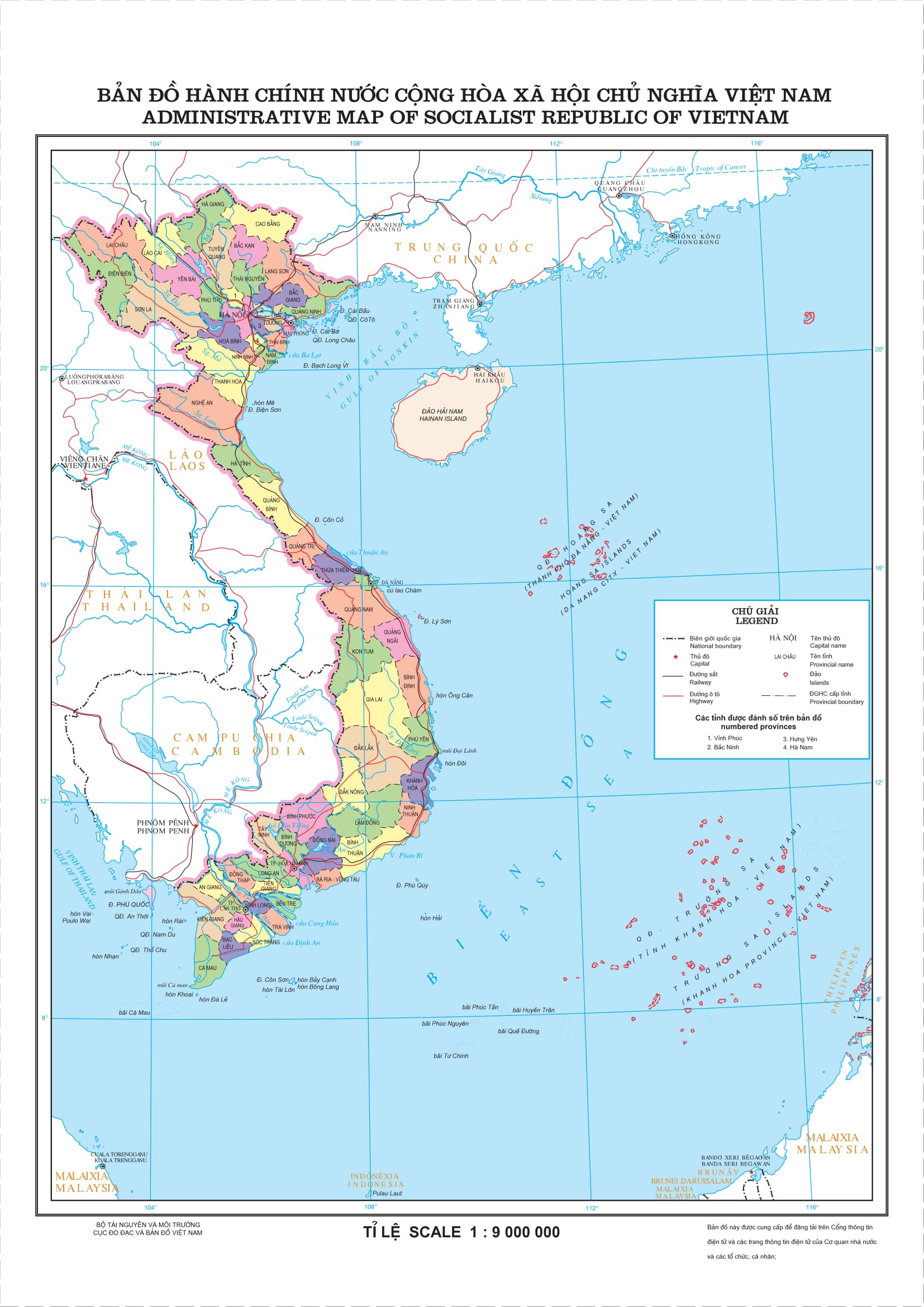 Vị trí Cần Thơ trên bản đồ Việt Nam