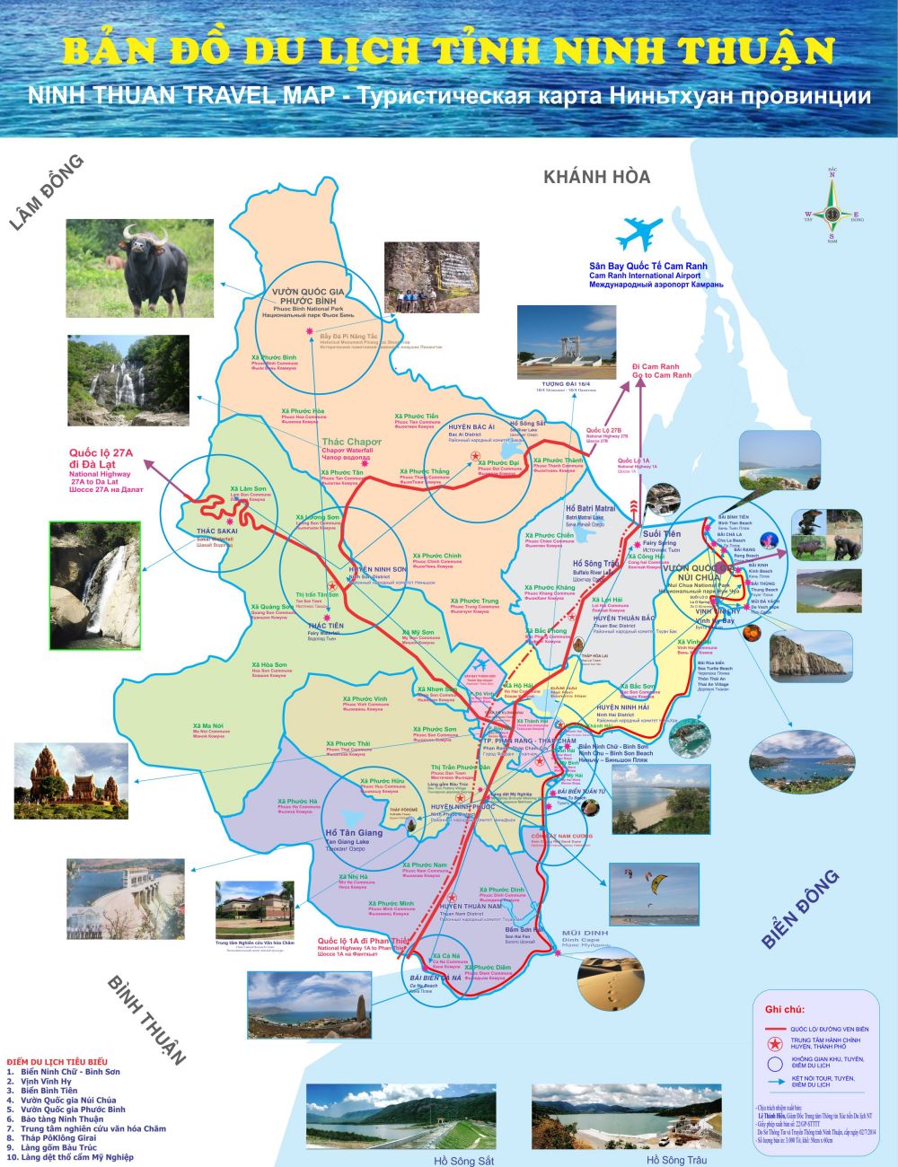 Bản đồ du lịch tỉnh Bình Thuận