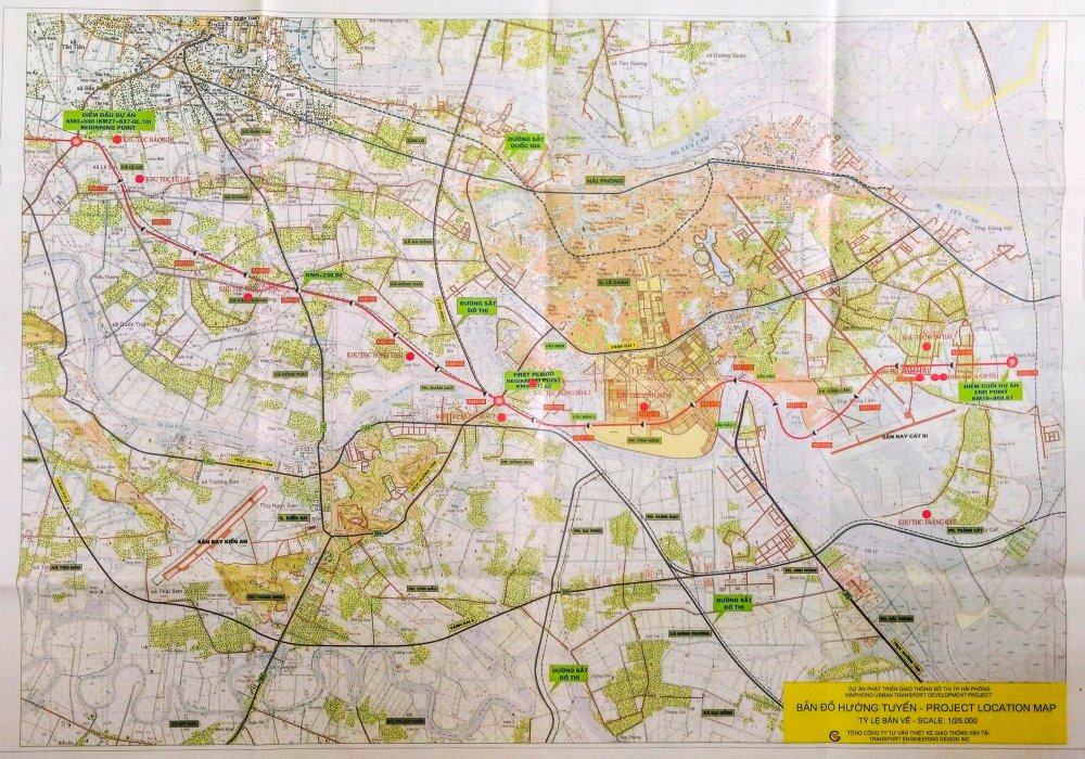 Bản đồ một số tuyến đường giao thông tại TP Hải Phòng
