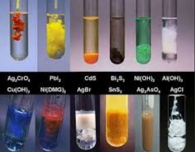 màu kết tủa của một số chất hóa học thường gặp