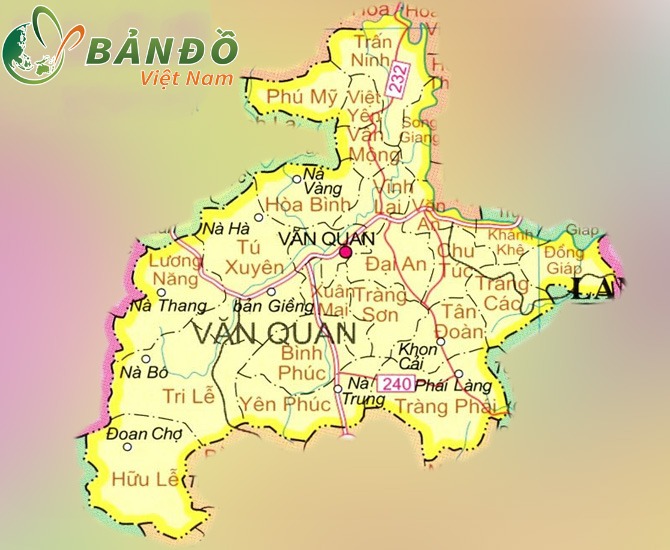Bản đồ các xã huyện Văn Quan