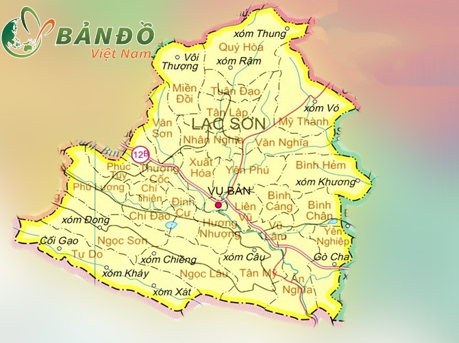 Bản đồ hành chính huyện Lương Sơn