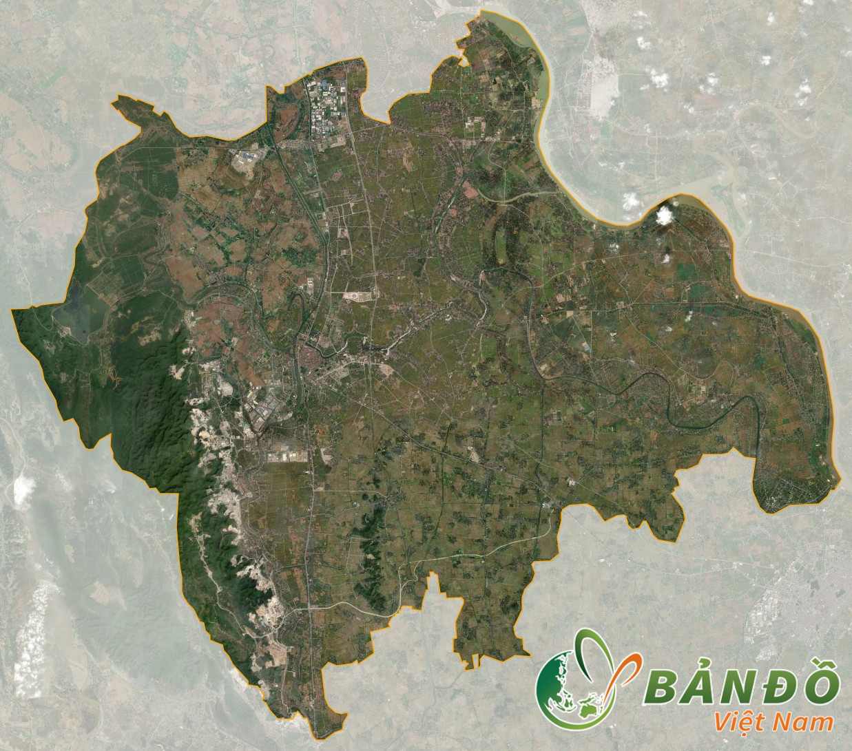 Vị trí tỉnh Hà Nam trên vệ tinh