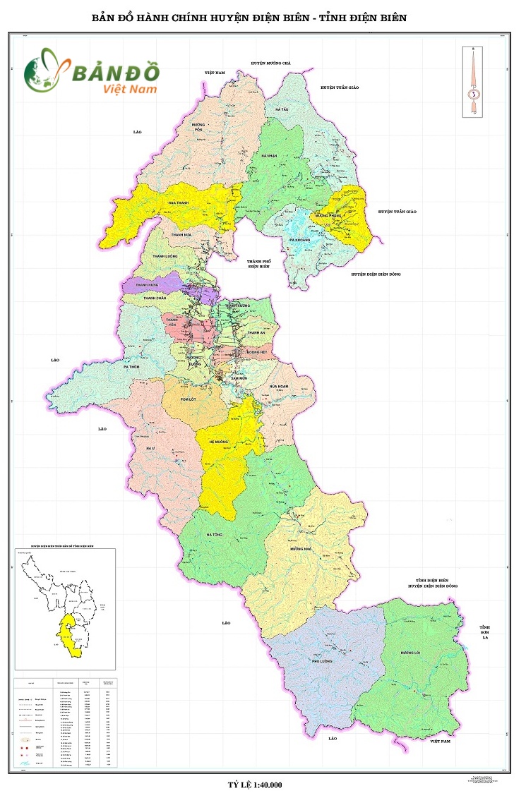 Bản đồ hành chính Huyện Điện Biên 