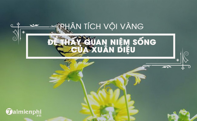 phan tich quan niem song cua xuan dieu trong voi vang