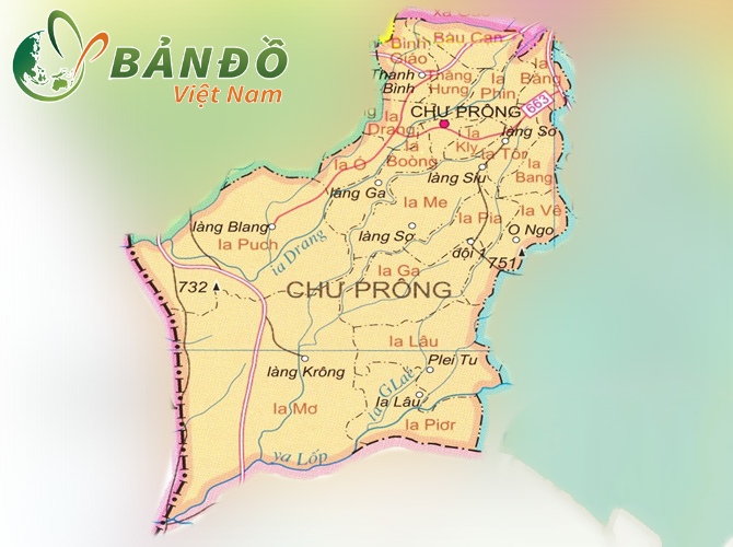 Bản đồ hành chính huyện Chư Prông