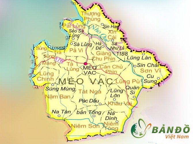 Bản đồ hành chính huyện Mèo Vạc