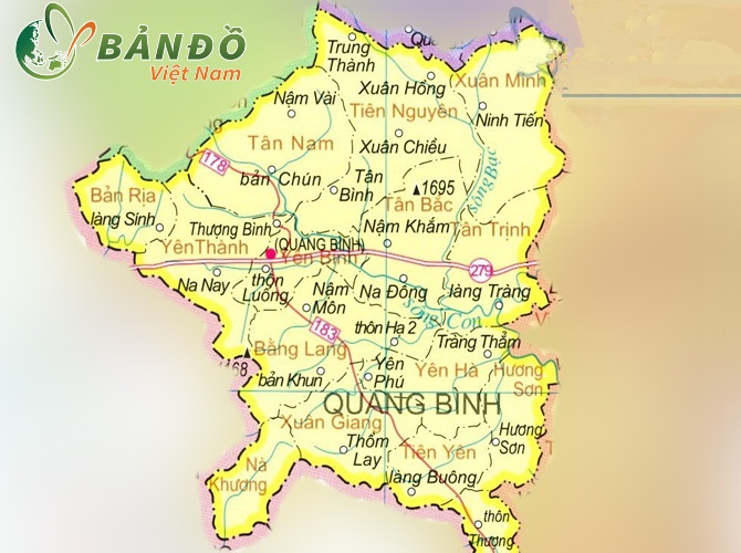 Bản đồ hành chính huyện Quang Bình