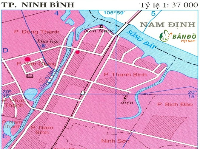 Bản đồ hành chính thành phố Ninh Bình 