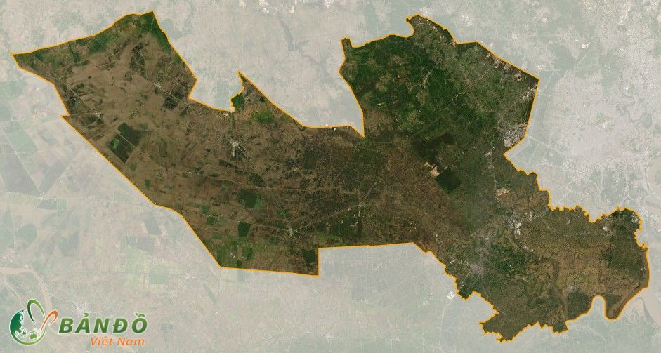 Bản đồ tỉnh Long An trên vệ tinh