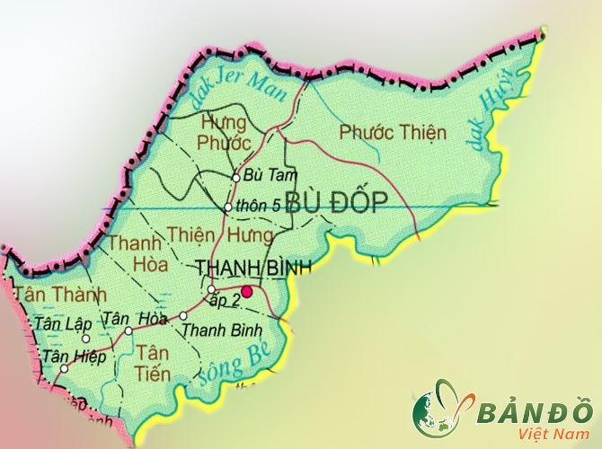 Bản đồ hành chính Huyện Bù Đốp    