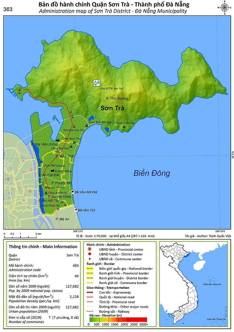 Bản đồ hành chính Quận Sơn Trà