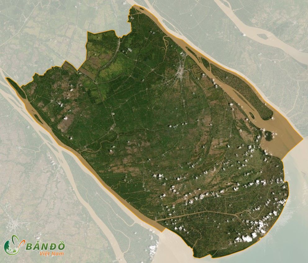 Bản đồ tỉnh Trà Vinh trên vệ tinh