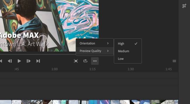 Kết quả xem trước tác phẩm Adobe Premiere Rush CC trên Mac