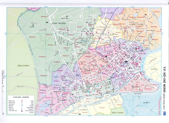 Bản đồ hành chính thành phố HCM