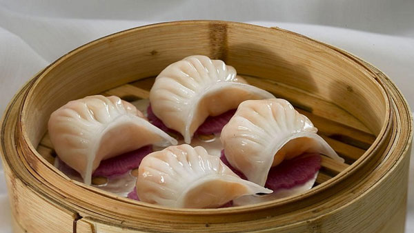 Há cảo tôm thịt là sự kết hợp hương vị của tôm, thịt và há cảo. Đây là món điểm tâm phổ biến của người Quảng Đông.