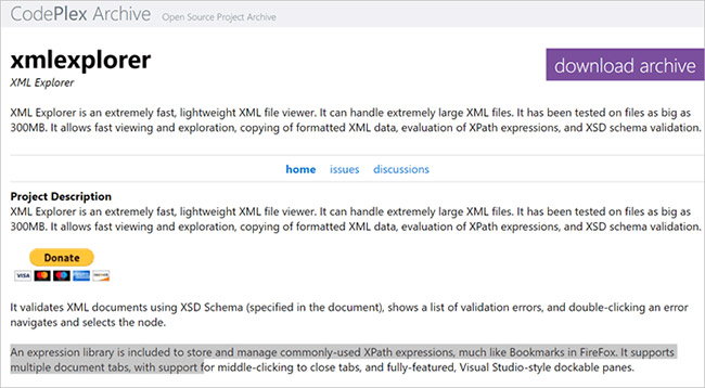 Sử dụng XML Explorer để mở file XML