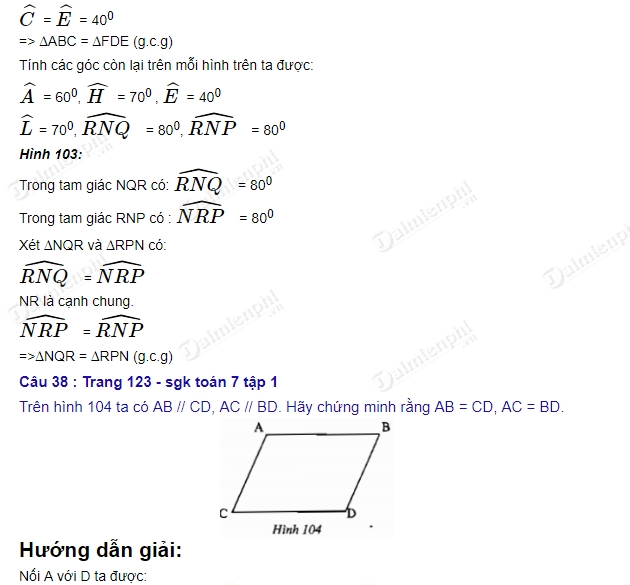 giai toan lop 7 truong hop bang nhau thu ba cua tam giac goc canh goc 5