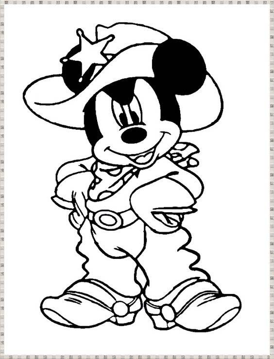 Tổng hợp các bức tranh tô màu chuột Mickey cho bé