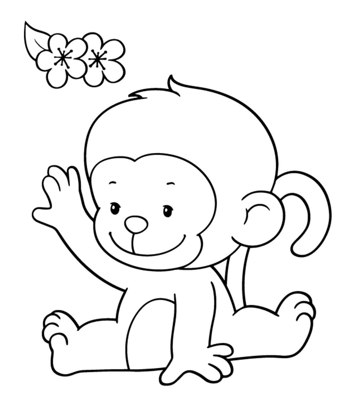 Tổng hợp các bức tranh tô màu con khỉ cho bé