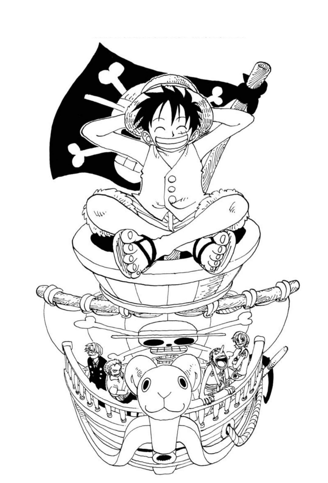 Tổng hợp các bức tranh tô màu One Piece cho bé