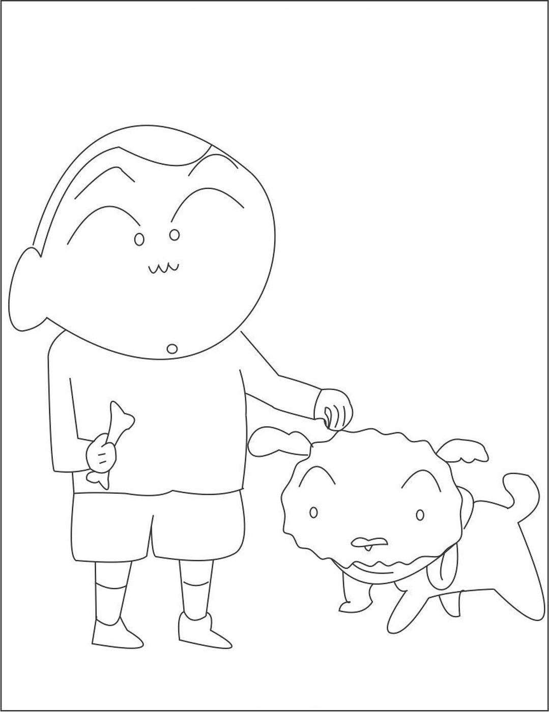 Tổng hợp các bức tranh tô màu Shin cậu bé bút chì cho bé