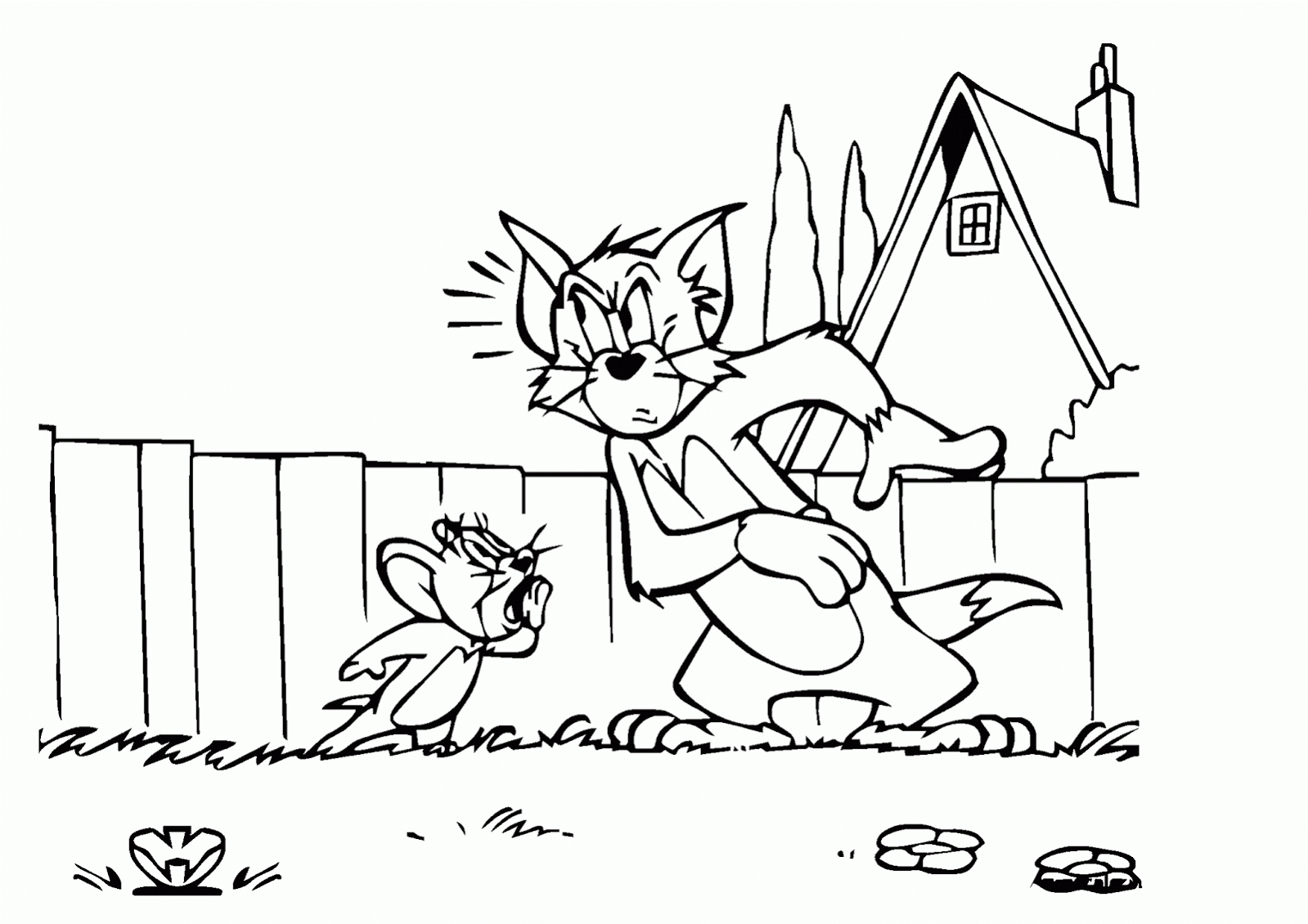 Tổng hợp các bức tranh tô màu Tom and Jerry cho bé
