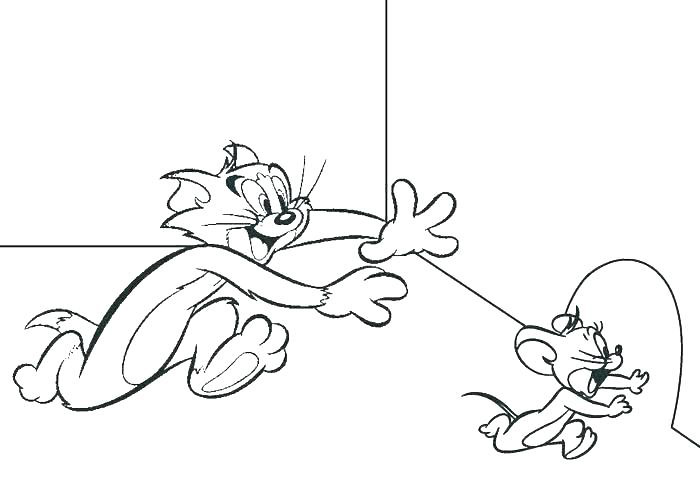 Tổng hợp các bức tranh tô màu Tom and Jerry cho bé