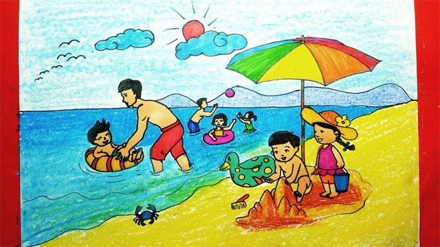 Tắm biển cùng gia đình