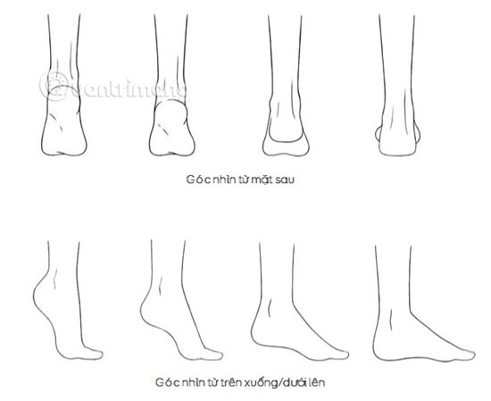 Vẽ chân anime từ các vị trí khác nhau