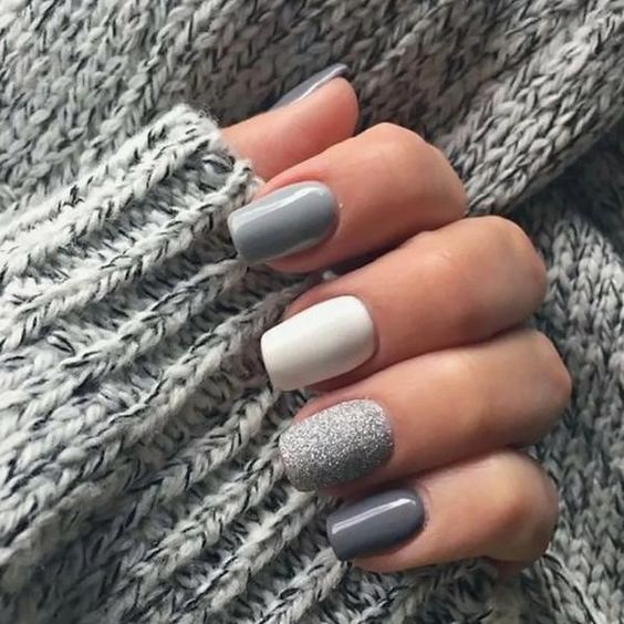 nail designs grey