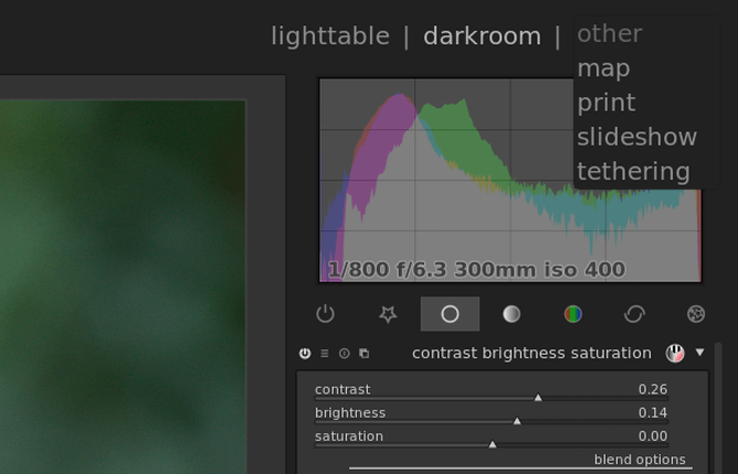 Tính năng khác của Darktable