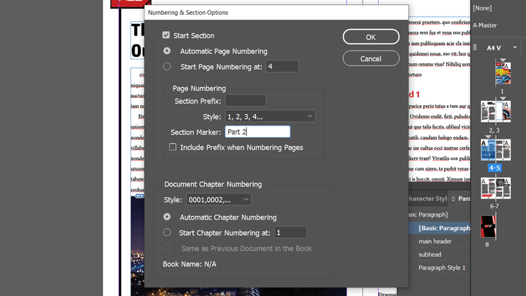 Thêm đánh số trang trong Adobe InDesign