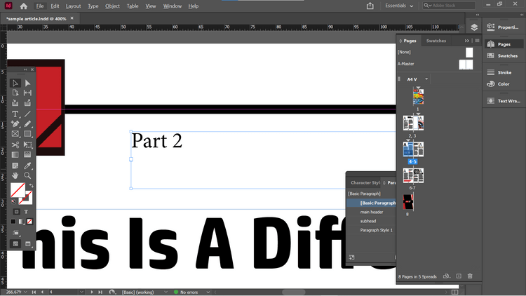 Hoàn thành đánh số trang trong Adobe InDesign