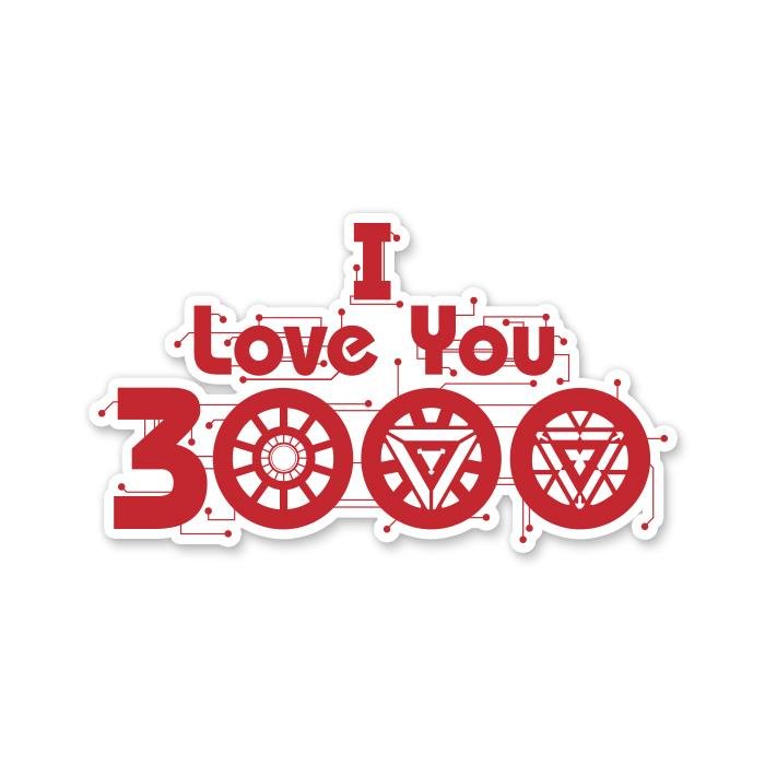 Iron Man: I Love You 3000 | Official Marvel Stickers | Redwolf