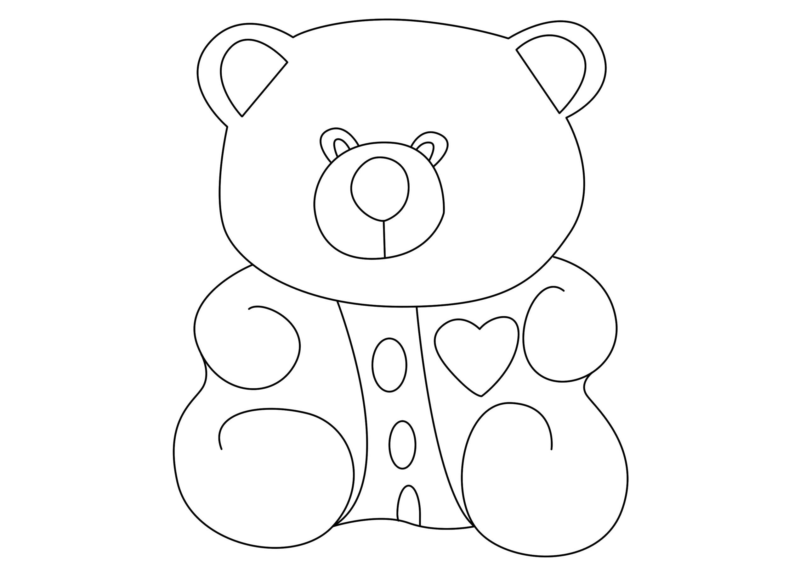 Tổng hợp các bức tranh tô màu con gấu cho bé