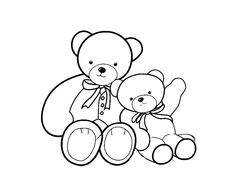 Tổng hợp các bức tranh tô màu con gấu cho bé