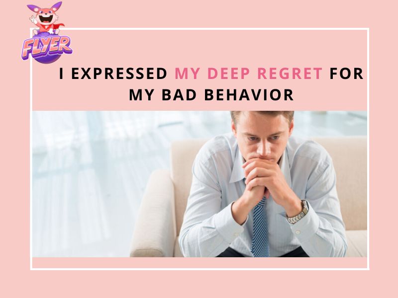 dùng deep regret để bày tỏ sự hối hận sâu sắc