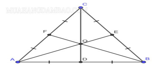 Trực tâm của tam giác đều.